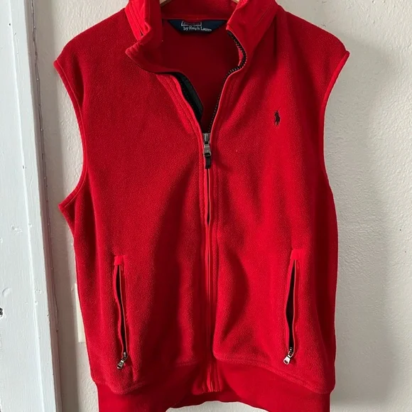 Ralph Lauren Polo Red Fleece Vest - Picture 1 of 10